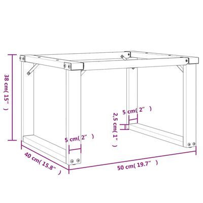 vidaXL Salontafelpoten O-frame 50x40x38 cm gietijzer