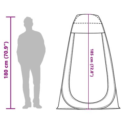 vidaXL Privacytent pop-up waterdicht groen