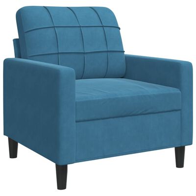 vidaXL Fauteuil 60 cm fluweel blauw