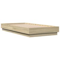 vidaXL Bedframe zonder matras hout sonoma eikenkleurig 75x190 cm