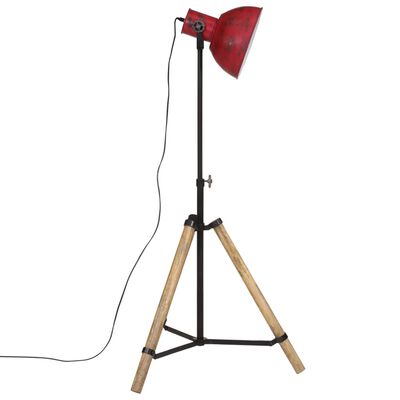 vidaXL Vloerlamp 25 W E27 75x75x90-150 cm verweerd rood