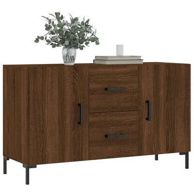 vidaXL Dressoir 100x36x60 cm bewerkt hout bruin eikenkleur