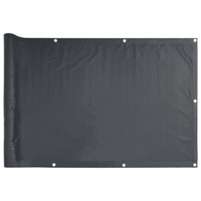 vidaXL Balkonscherm 1000x120 cm PVC antracietkleurig