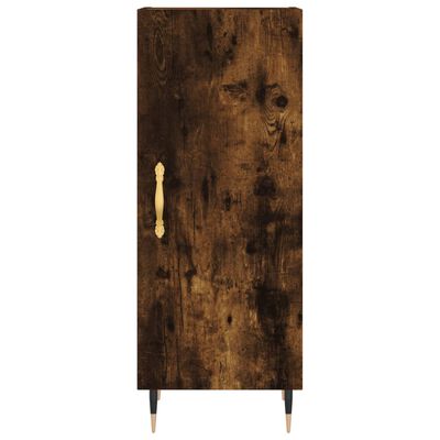 vidaXL Hoge kast 34,5x34x180 cm bewerkt hout gerookt eikenkleurig