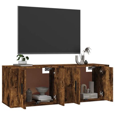 vidaXL Tv-wandmeubels 2 st 57x34,5x40 cm gerookt eikenkleurig