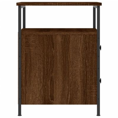 vidaXL Nachtkastjes 2 st 44x45x60 cm bewerkt hout bruin eikenkleur