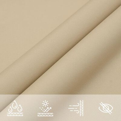 vidaXL Zonnescherm driehoekig 3,5x3,5x4,9 m oxford stof beige