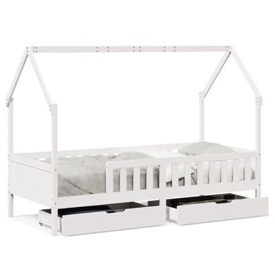 vidaXL Kinderbedframe met lades 80x200 cm massief grenenhout