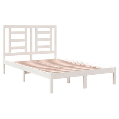 vidaXL Bedframe massief grenenhout wit 120x200 cm