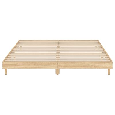 vidaXL Bedframe zonder matras hout sonoma eikenkleurig 160x200 cm