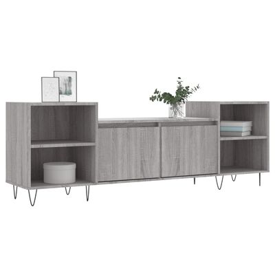 vidaXL Tv-meubel 160x35x55 cm bewerkt hout grijs sonoma eikenkleurig