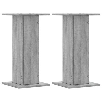 vidaXL Speakerstandaards 2 st 30x30x60 cm bewerkt hout grijs sonoma