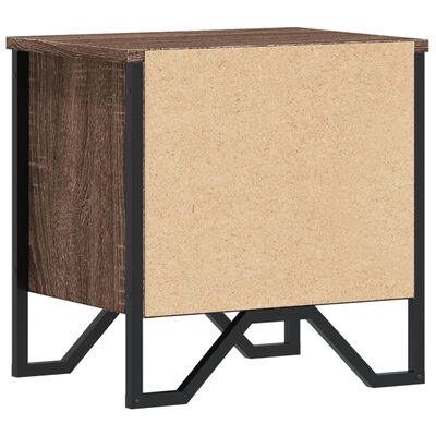 vidaXL Nachtkastjes 2 st 40x30x40 cm bewerkt hout bruin eikenkleur