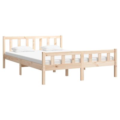 vidaXL Bedframe zonder matras massief hout 120x200 cm