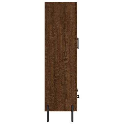 vidaXL Hoge kast 69,5x31x115 cm bewerkt hout bruin eikenkleur