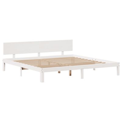 vidaXL Bedframe met lades massief grenenhout wit 180x200 cm