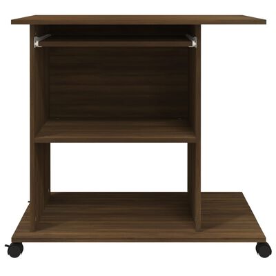 vidaXL Computerbureau 80x50x75 cm bewerkt hout bruin eikenkleur