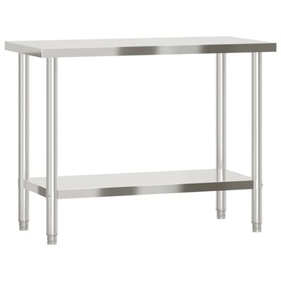 vidaXL Keukenwerktafel 110x55x85 cm roestvrij staal