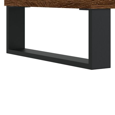 vidaXL Hoge kast 69,5x31x115 cm bewerkt hout bruin eikenkleur