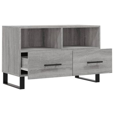 vidaXL Tv-meubel 80x36x50 cm bewerkt hout grijs sonoma eikenkleurig