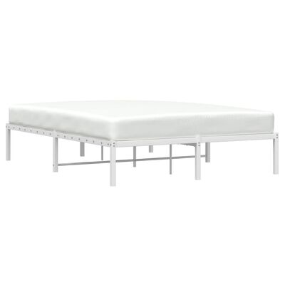 vidaXL Bedframe metaal wit 140x190 cm