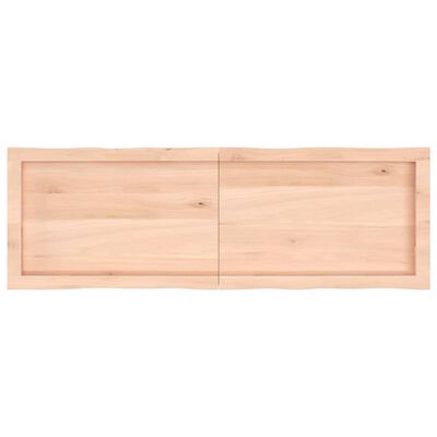 vidaXL Tafelblad natuurlijke rand 120x40x(2-4) cm massief eikenhout