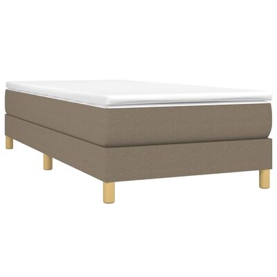 vidaXL Bedframe stof taupe 90x200 cm