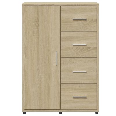 vidaXL Dressoir 60x31x84 cm bewerkt hout sonoma eikenkleurig