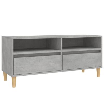 vidaXL Tv-meubel 100x34,5x44,5 cm bewerkt hout betongrijs