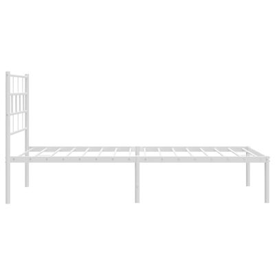 vidaXL Bedframe met hoofdbord metaal wit 90x190 cm