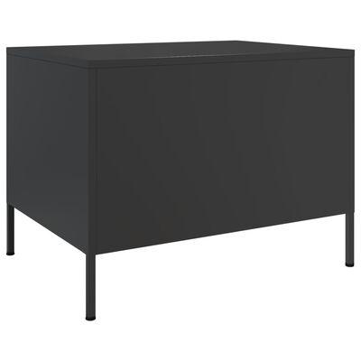 vidaXL Salontafel 68x50x50,5 cm staal zwart