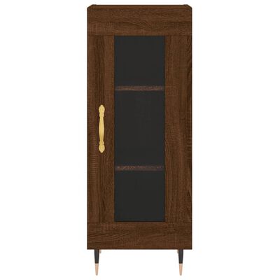 vidaXL Dressoir 34,5x34x90 cm bewerkt hout bruin eikenkleur