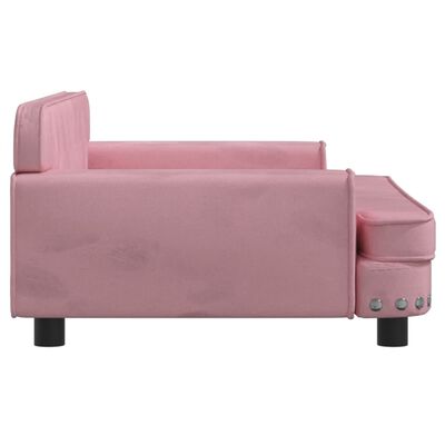 vidaXL Hondenmand 90x53x30 cm fluweel roze