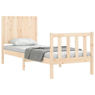 vidaXL Bedframe met hoofdbord massief hout