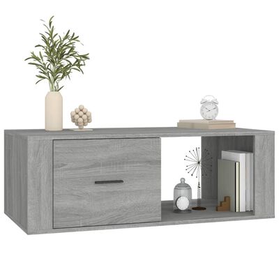 vidaXL Salontafel 100x50,5x35 cm bewerkt hout grijs sonoma eikenkleur