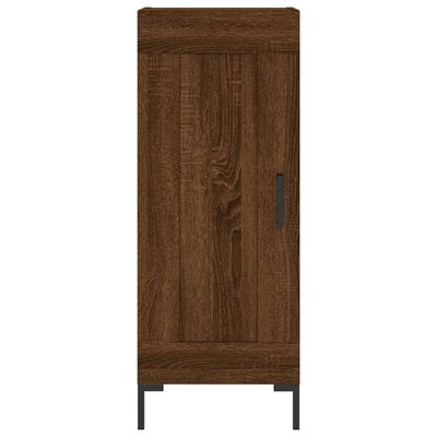 vidaXL Hoge kast 34,5x34x180 cm bewerkt hout bruin eikenkleur