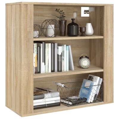 vidaXL Wandkast 80x33x80 cm bewerkt hout sonoma eikenkleurig