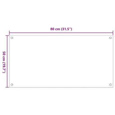 vidaXL Spatschermen keuken 2 st 80x50 cm gehard glas transparant