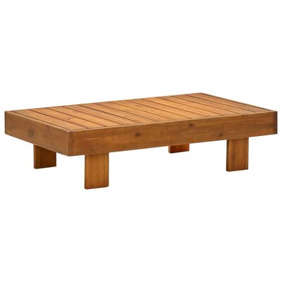 vidaXL 5-delige Loungeset met crèmewitte kussens massief hout