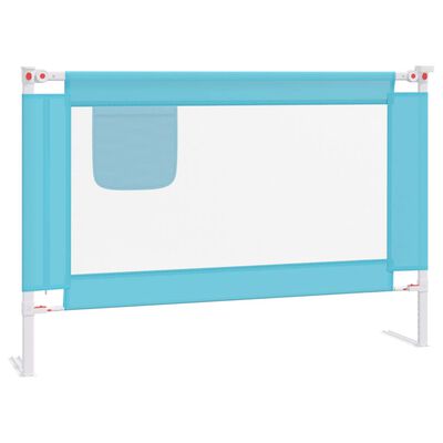 vidaXL Bedhekje peuter 100x25 cm stof blauw