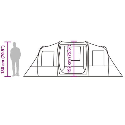 vidaXL Tunneltent 4-persoons waterdicht olijfgroen