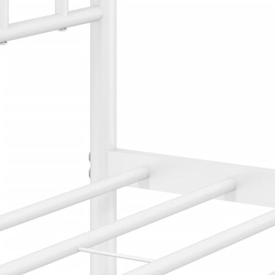 vidaXL Bedframe met hoofd- en voeteneinde metaal wit 100x200 cm