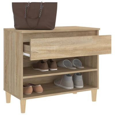 vidaXL Schoenenkast 70x36x60 cm bewerkt hout sonoma eikenkleurig