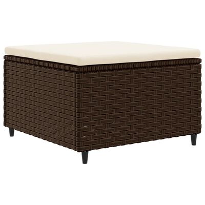 vidaXL 6-delige Loungeset met kussens poly rattan bruin