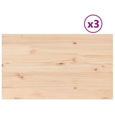 vidaXL Tafelbladen 3 st rechthoekig 80x47x2,5 cm massief grenenhout