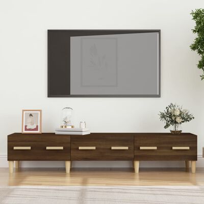 vidaXL Tv-meubel 150x34,5x30 cm bewerkt hout bruin eikenkleur