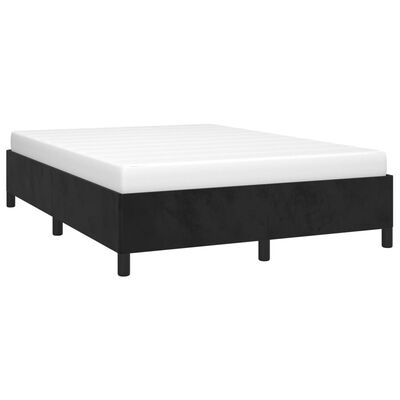 vidaXL Bedframe fluweel zwart 140x190 cm