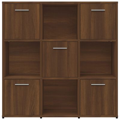 vidaXL Boekenkast 90x30x90 cm bewerkt hout bruin eikenkleur