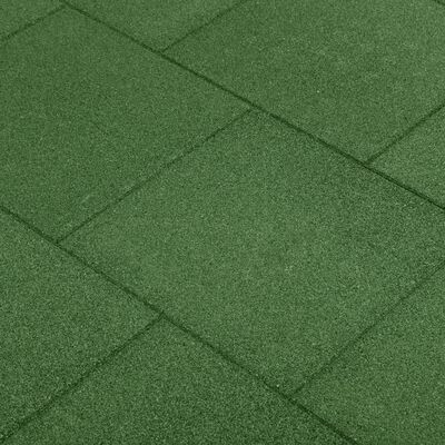 vidaXL Valtegels 18 st 50x50x3 cm rubber groen