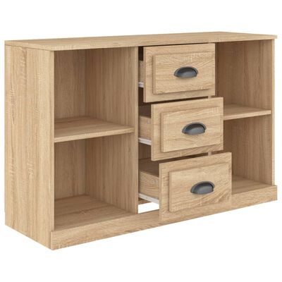 vidaXL Dressoir 104,5x35,5x67,5 cm bewerkt hout sonoma eikenkleurig